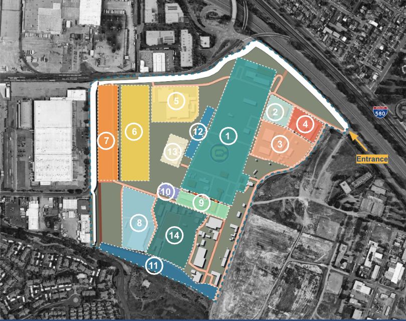 Overview neighborhood map of Richmond Field Station