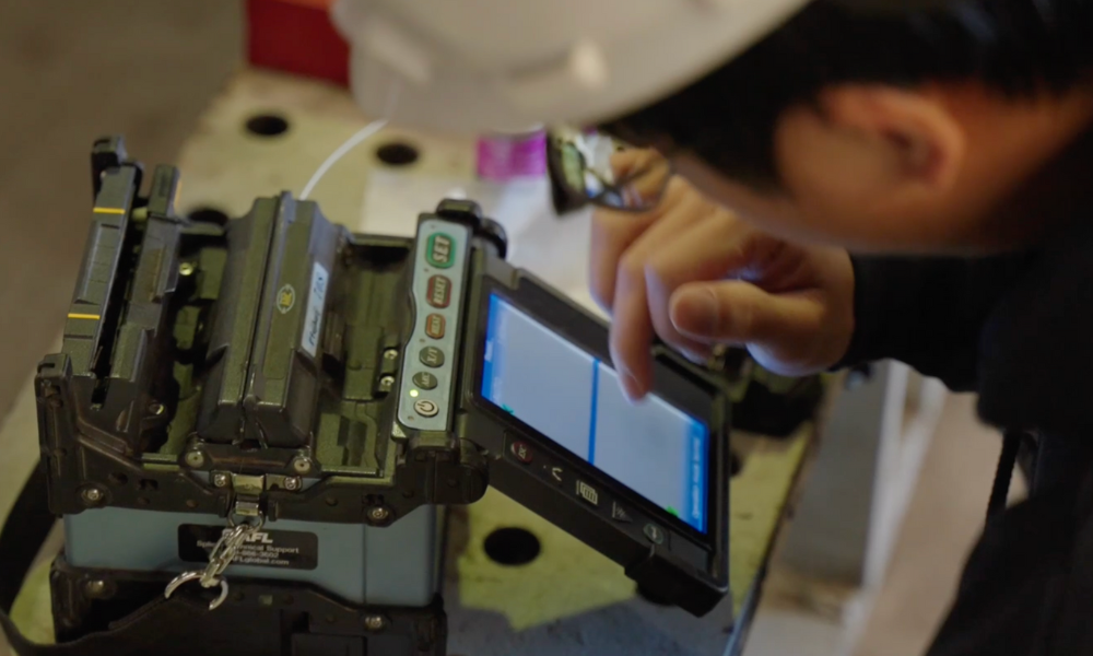 Researchers testing at the Center for Smart Infrastructure.